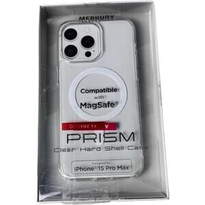Merkury Prism Clear Hard Shell Case for iPhone 15 Pro Max